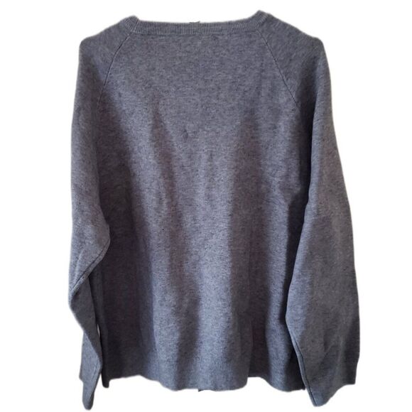 New Men's Gray Heavyweight Long Sleeve Sweater - Picture 4 of 4